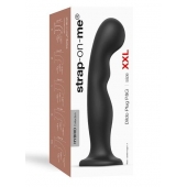 Черная насадка Strap-On-Me Dildo Plug P G size XXL - Strap-on-me - купить с доставкой в Калуге