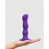 Фиолетовая насадка Strap-On-Me Dildo Geisha Balls size M - Strap-on-me - купить с доставкой в Калуге