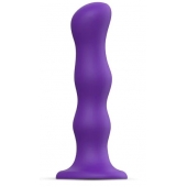 Фиолетовая насадка Strap-On-Me Dildo Geisha Balls size M - Strap-on-me - купить с доставкой в Калуге