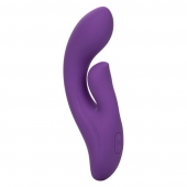 Фиолетовый вибратор-кролик Stella Liquid Silicone Dual Pleaser - 17,25 см. - California Exotic Novelties