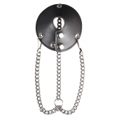 Утяжка для мошонки из искусственной кожи с цепочками PARACHUTE BALL STRETCHER - BlueLine - купить с доставкой в Калуге