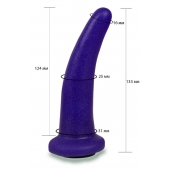 Фиолетовая гладкая изогнутая насадка-плаг - 13,3 см. - LOVETOY (А-Полимер) - купить с доставкой в Калуге