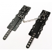 Узорчатые кожаные оковы с регулируемыми ремешками - Crazy Handmade - купить с доставкой в Калуге