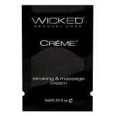 Крем для массажа и мастурбации Wicked Stroking and Massage Creme - 3 мл. - Wicked - купить с доставкой в Калуге