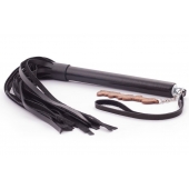 Черная кожаная плеть  Индиго  - 50 см. - Crazy Handmade - купить с доставкой в Калуге