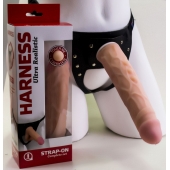 Насадка-фаллос в комплекте с трусиками Harness - 21,6 см. - LOVETOY (А-Полимер) - купить с доставкой в Калуге