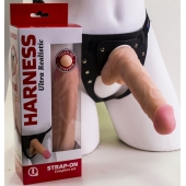 Страпон Harness из двух предметов: регулируемые трусики и насадка-фаллос - 17,5 см. - LOVETOY (А-Полимер) - купить с доставкой в Калуге