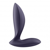 Фиолетовый анальный вибростимулятор Power Plug - Satisfyer - в Калуге купить с доставкой