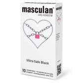 Ультрапрочные презервативы Masculan Ultra Safe Black - 10 шт. - Masculan - купить с доставкой в Калуге
