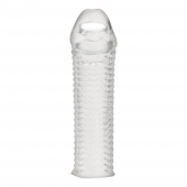 Текстурированная насадка на пенис Clear Textured Penis Enhancing Sleeve Extension - 16,5 см. - BlueLine - в Калуге купить с доставкой