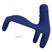 Синяя вибронасадка на пенис Vibrating Penis Sling - Baile - в Калуге купить с доставкой