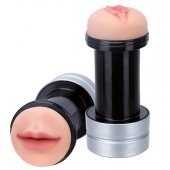 Двусторонний мастурбатор REALSTUFF 2 IN 1 HUMMER MOUTH   VAGINA - ротик и вагина - Dream Toys - в Калуге купить с доставкой