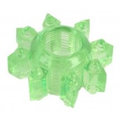 Зеленое эрекционное кольцо-звезда - Toyfa Basic - в Калуге купить с доставкой