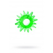 Зеленое эрекционное кольцо-солнце - Toyfa Basic - в Калуге купить с доставкой