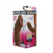 Коричневая насадка на пенис Wolftooth Sleeve - 13 см. - Baile - в Калуге купить с доставкой