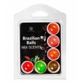 Набор из 6 шариков с ароматизированными массажными маслами Brazilian Balls - Secret Play - купить с доставкой в Калуге