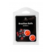 Набор из 2 шариков с массажным маслом Brazilian Balls с ароматом ягод - Secret Play - купить с доставкой в Калуге