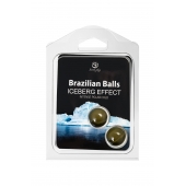 Набор из 2 шариков с массажным маслом Brazilian Balls с ледяным эффектом - Secret Play - купить с доставкой в Калуге