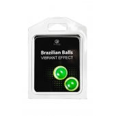 Набор из 2 шариков с массажным маслом Brazilian Balls с эффектом вибрации - Secret Play - купить с доставкой в Калуге