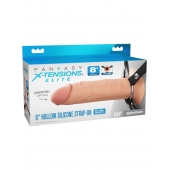Полый страпон на ремнях 8’’ Hollow Silicone Strap-on - Pipedream - купить с доставкой в Калуге