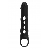 Черная насадка-удлинитель Vibrating Extender With Remote с вибрацией - Dream Toys - в Калуге купить с доставкой