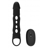 Черная насадка-удлинитель Vibrating Extender With Remote с вибрацией - Dream Toys - в Калуге купить с доставкой