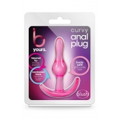 Розовая анальная пробка Curvy Anal Plug - 8,4 см. - Blush Novelties