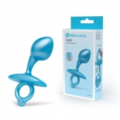 Голубая анальная пробка для массажа простаты Bulb Silicone Prostate Plug - 10,7 см. - b-Vibe - в Калуге купить с доставкой