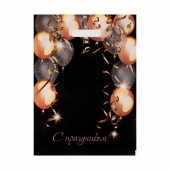 Пакет с вырубной ручкой и принтом в виде шариков (30х40 см) - Сима-Ленд - купить с доставкой в Калуге