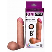 Фаллическая насадка для страпона UNICOCK 8  - 20 см. - LOVETOY (А-Полимер) - купить с доставкой в Калуге