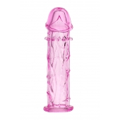 Розовая насадка фаллической формы - 12,5 см. - A-toys - в Калуге купить с доставкой