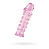 Розовая насадка на пенис с шипами - 12,5 см. - A-toys - в Калуге купить с доставкой