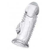 Прозрачная насадка на пенис с шипиками и коготком - 13,5 см. - A-toys - в Калуге купить с доставкой