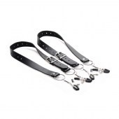 Ремни с зажимами для половых губ Spread Labia Spreader Straps with Clamps - XR Brands - купить с доставкой в Калуге