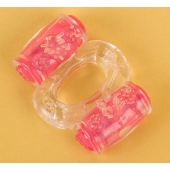 Прозрачное виброкольцо с двумя вибропульками - Toyfa Basic - в Калуге купить с доставкой