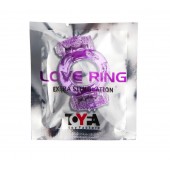 Фиолетовое виброкольцо с двумя вибропульками - Toyfa Basic - в Калуге купить с доставкой