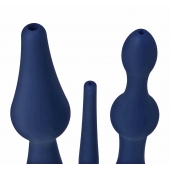 Набор из 3 универсальных насадок для анального душа Universal 3 Piece Silicone Enema Attachment Set - XR Brands - купить с доставкой в Калуге
