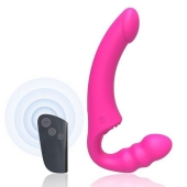 Розовый безремневой страпон Straples Strap-On Dildo - Erokay - купить с доставкой в Калуге