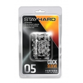 Прозрачная насадка с капельками STAY HARD COCK SLEEVE 05 CLEAR - Blush Novelties - в Калуге купить с доставкой