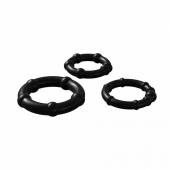Набор из 3 черных эрекционных колец Babooom Ring Set - Adrien Lastic - в Калуге купить с доставкой