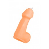Оранжевая свеча в форме пениса - 47 гр. - Pecado - купить с доставкой в Калуге