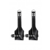 Черные подвесы с белой строчкой - Pecado - купить с доставкой в Калуге