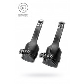 Черные подвесы с белой строчкой - Pecado - купить с доставкой в Калуге