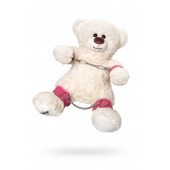 Бондажный набор: белый мишка с розовыми оковами и наручниками - Pecado - купить с доставкой в Калуге