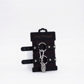 Черно-красные кожаные оковы - Crazy Handmade - купить с доставкой в Калуге