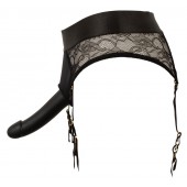 Черный женский страпон Strap-on Set: трусики и насадка - Orion - купить с доставкой в Калуге