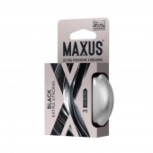 Черные утолщенные презервативы MAXUS Extra Strong с железным кейсом - 3 шт. - Maxus - купить с доставкой в Калуге
