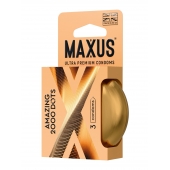 Точечные презервативы MAXUS 2000 Amazing Dots с железным кейсом - 3 шт. - Maxus - купить с доставкой в Калуге