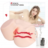 Мастурбатор-полуторс с двойным слоем материала и вибрацией Jenny Onahole Real Vagina - KOKOS - в Калуге купить с доставкой
