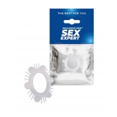 Эластичное эрекционное кольцо с шипиками и шариками - Sex Expert - в Калуге купить с доставкой